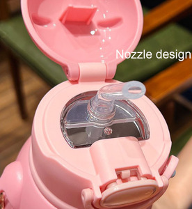 <span class=keywords><strong>Gourde</strong></span> isotherme pour enfants de 500 ml avec personnage de dessin animé, en acier inoxydable 316 à double paroi sous vide, avec paille, pour l'école - Product Image 4