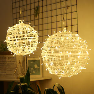 Impermeable Ip65 jardín festón festivo vacaciones iluminación Navidad decoraciones al aire libre Led cadena luz luminosa ratán bola lámpara - Product Image 3