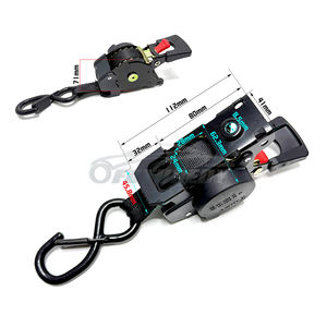 FT11-Z252 헤비 듀티 25mm 750KG 자동 개폐식 래칫 타이 다운 스트랩 10FT/15FT 폴리에스터 벨트 소재 라쳇 타이 타입 - Product Image 4