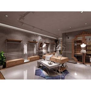 Material de MDF de ropa estante de exhibición/tienda de ropa de diseño de muebles para <span class=keywords><strong>ZARA</strong></span>. Tienda de ropa - Product Image 4