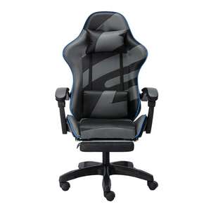Chaises de jeu de course de siège de jeu de voiture PC avec repose-pieds noir Silla de joueur ergonomique robuste pour <span class=keywords><strong>Cyber</strong></span> Cafe - Product Image 2