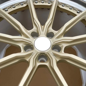 Jantes forgées LZT-574 en 2 parties, en aluminium 6061-<span class=keywords><strong>T6</strong></span>, style rétro à mailles, compatibles Volvo <span class=keywords><strong>V90</strong></span> V60 S90 5x108, jantes en alliage avec lèvre usinée or sur mesure - Product Image 4