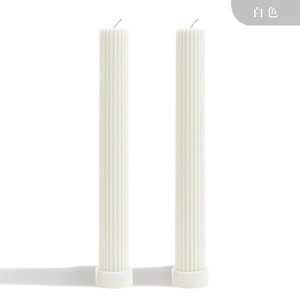 Long Stem Morandi Color Tooth Shaped Cylindrical Candles Smokeless Odorless Color Taper Candles Wholesale For Home Decor - Product Image 5
