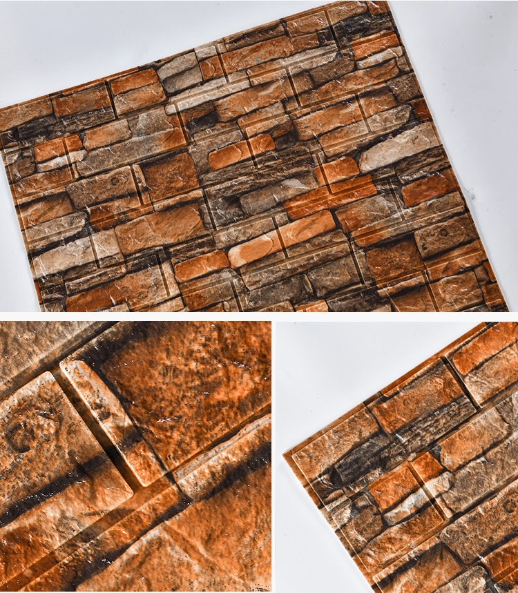 Self Adhesive 3D Foam Brick Decorative Foam Wall Sticker Roll For Living Room Decor