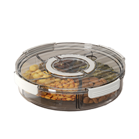 Distributeur de récipient divisé réutilisable de plateau de casse-croûte avec le compartiment 5 et le couvercle pour des légumes et des fruits de sucrerie de noix