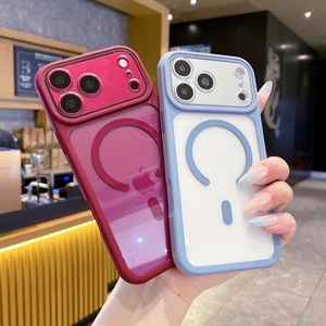 Nueva Funda Magnética Transparente para Teléfono Celular iPhone 17 14 15 16 Pro Max con Tapa de Lente HD Desmontable, Protectora y Antigolpes - Product Image 5