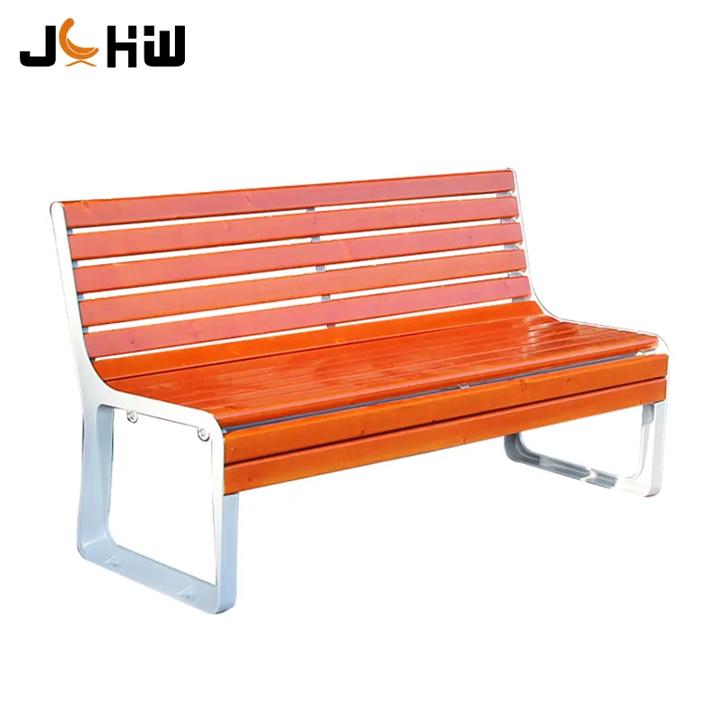 Factory wholesale patio public street bench with cast aluminum leg wooden garden park benches