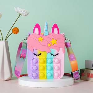 Portamonete portamonete portamonete portamonete in Silicone con decorazione floreale e con stampa di cartoni animati - Product Image 3