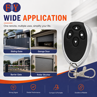 Télécommande RF sans fil 433 MHz pour porte de garage, 4 boutons, puce EV1527 à code d'apprentissage, contrôleur métallique étanche