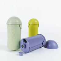 Récipient en plastique torsadé de matériau de paille de blé rechargeable de 30ml bouteille baril intérieur contenants de bâton déodorant