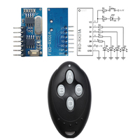 Télécommande superhétérodyne Rft2d04 DC12V 4 touches, cryptage AES 128 bits, clé secrète, code roulant 433 MHz pour porte de garage sécurisée
