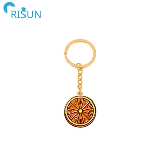 Porte-clés personnalisé en métal émail mignon dessin animé agrumes porte-clés pendentif Llavero <span class=keywords><strong>mandarine</strong></span> porte-clés personnalisé clémentine <span class=keywords><strong>orange</strong></span> - Product Image 4