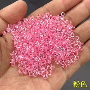 500g 4mm Diamanti 3D Trasparenti Colorati con Fondo Affilato in Resina Strass per Matrimoni <span class=keywords><strong>e</strong></span> Creazioni Fai-da-Te - Product Image 3