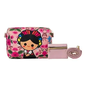 Bolso Bandolera para Mujer Hadara, 21x8x15 cm, Estilo Vintage, Cuero Genuino, Apliques de Dibujos Animados, Moderno y Portátil - Product Image 3