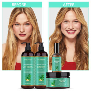 Set de Cuidado Capilar de Marca Privada con Aceite de Argán Orgánico Sin Sulfatos Champú y Acondicionador Reparador e <span class=keywords><strong>Hidratante</strong></span> <span class=keywords><strong>para</strong></span> Cabello Encrespado - Product Image 2