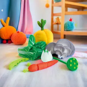 Simulation de champignons mous carotte fruits et légumes enfants aides éducatives maison de jeu jouets en peluche