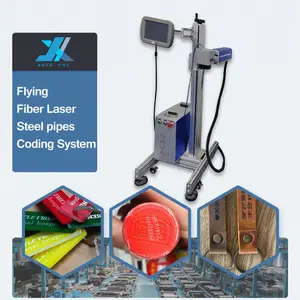 JX RF co2 금속 튜브 플라이 레이저 로고 코드 인쇄 PVC 폼 보드 아크릴 시트