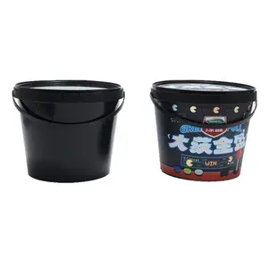 PP IML Cấp Thực Phẩm Nhựa Nóng Bán 4L Với Nắp Và Xử Lý Xô Cho Sữa Chua Kem Cookies Kẹo Nuts Container Vòng PP IML