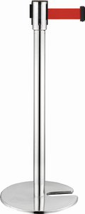 Wholesale Heavy Duty Crowd Control <b>Bracket</b> Retractable Belt Barrier U Shape Base Hotel Queue Pole Stand Barrier Stanchion Post - Product Image 5