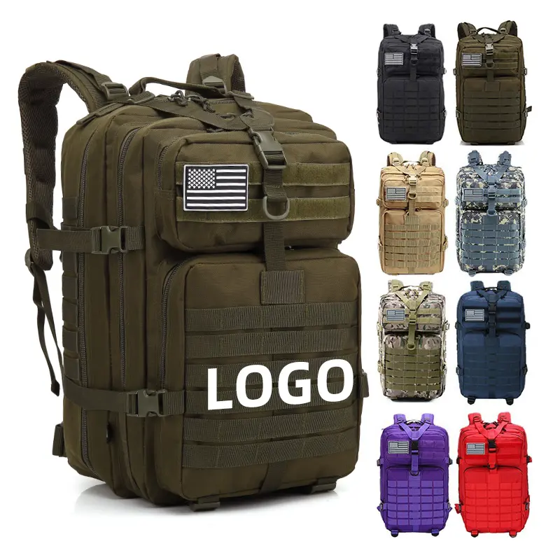 Factory Wholesale Custom Logo Assault Rucksack Outdoor Daypack Outdoor Hiking Camping Gym Tactical Backpack
