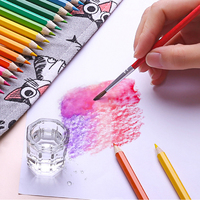 Fournitures d'art Sac à crayons en toile Rouleau de crayons de couleur pour croquis Vente en gros Ensemble de crayons de couleur solubles dans l'eau personnalisés