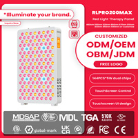 IDEATHERAPY 9 longueurs d'onde RLPRO200MAX OEM/ODM Appareil de luminothérapie rouge Panneau de luminothérapie infrarouge Panneau de luminothérapie rouge