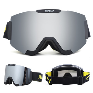 Jiepolly <b>Ski</b> Goggles Magnetic Interchangeable Lens One Size Outdoor Snow Sports Protection - Product Image 1