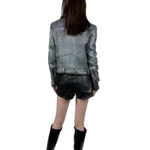 Veste tendance pour femmes, nouvelle mode, argentée, cool, à paillettes - Product Image 5