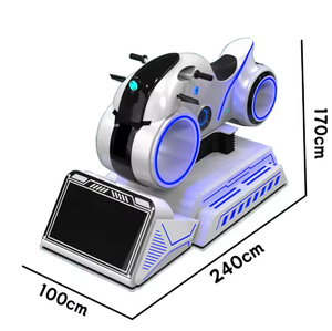 เครื่องเกมแข่งรถมอเตอร์ไซค์สีขาวเสมือนจริงแบบหยอดเหรียญ 9D ราคาดี - Product Image 4