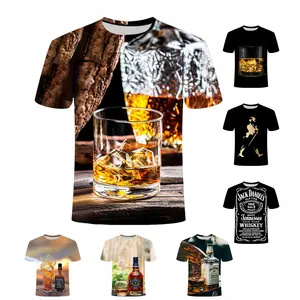 Summer New 3D Digital Printing Hot Sublimation for Foreign Trade Men's and Women's Round Neck Short Sleeve T-shirts