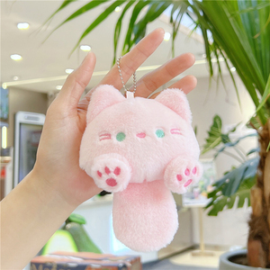 Llavero de Peluche Suave de Algodón PP con Forma 3D de la Serie Gatos de Ocio, Adorable y Genial, con Sonido, Diseño BIBI Call Meow Meow Planet y Cierre - Product Image 2