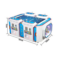 Machine de jeu d'arcade à monnayeur pour 4 joueurs, jeu de divertissement intérieur 2-en-1 Snake Tank Battle pour zone enfant de centre commercial