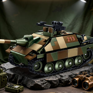 WW2 Jagdpanzer 38(t) Hetzer char léger allemand destructeur jeux éducatifs réservoir de brique bricolage 3d Puzzle ensemble de blocs de construction - Product Image 5