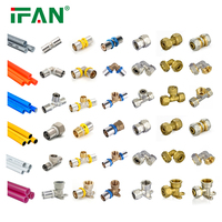 IFAN haute pression PEX Al PEX tuyaux et raccords 16-32MM LOGO personnalisé forgé CW617 raccord de presse à Compression en laiton