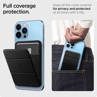 Cartera de Cuero con Microfibra Magnética MagSafe y Logotipo Personalizado, para iPhone 17 16 15 14 13 12 11, Soporte Plegable para Teléfono, Delgada, con Protección RFID para Tarjetas