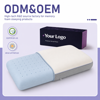 Oreiller en mousse à mémoire de forme lavable sur mesure avec housse en tricot respirante pour hôtel, literie domestique, vente en gros, OEM, ODM, fourniture d'usine