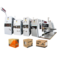 Máquina Automática para Fabricar Cajas de Cartón Corrugado de Alta Resistencia, Impresora Flexográfica, Ranuradora y Troqueladora