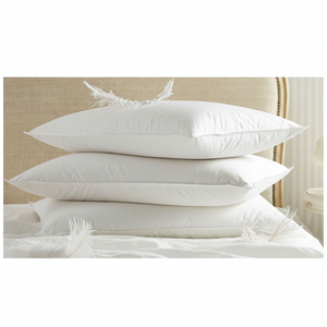 Almohada de Plumas Suave al por Mayor. Almohada de Cuello y Cuerpo de Plumas y Plumón de Ganso/Pato Blanco para Hotel, Hogar y Sofá, Almohada de Alta Calidad - Product Image 1