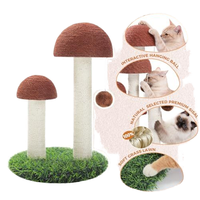 Griffoir d'intérieur durable pour chat avec jouets de chaton en bois et escalade en sisal pour l'escalade des chats