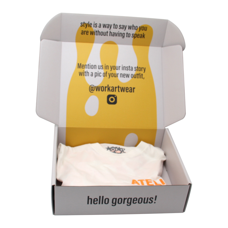 luxury color recyclable carton shipping box mailing paper cardboard packaging boxes for small business