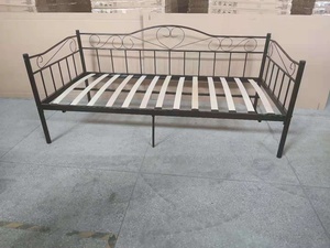 Hot Sale Design Adults Metal Portable Single <b>Bed</b> Single <b>Bed</b> <b>Sofa</b> Single Steel <b>Bed</b> - Product Image 3
