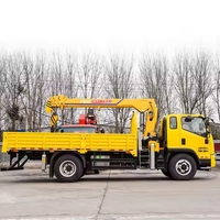 Grue à flèche Lugong neuve, prix usine, manipulateur droit, capacité de levage 8 tonnes, moteur Weichai, haute efficacité, hauteur de levage maximale 9m, flèche 4.5m