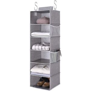 Foldable Custom Manufacturer Hanging Organizer Storage <b>Wardrobe</b> 6 Layers Non-Woven Fabric Closet Organizer - Product Image 2