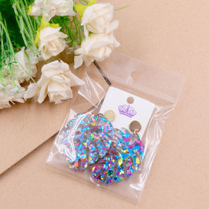 Ers180er1317 thiết kế mới handmade monstera lá Acrylic trang sức bông tai của phụ nữ nhiệt đới bên Cọ nhựa chính trống thiết lập - Product Image 5