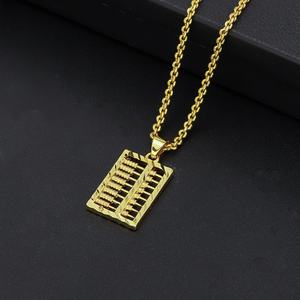 Collier avec pendentif en or 24 carats plaqué or, design personnalisé JXX, bijoux en laiton pour enfants - Product Image 4