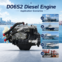 Moteur diesel turbocompressé à injection directe refroidi par eau D06S2 7,79 L 114 kW, pompe d'excavatrice, équipement de travaux publics