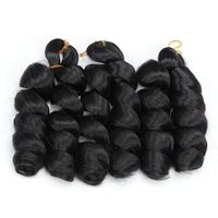 Extension de cheveux synthétiques au crochet de 10 pouces pour femmes noires, coupe courte bob, coiffure bohème avec boucles lâches françaises, tresses en boîte, 150g