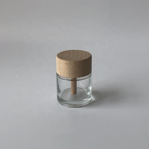 Bouteille diffuseur d'arôme en verre avec couvercle en bois, cylindre à fond épais de 7 ml - Product Image 2