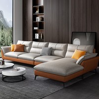 Canapé d'angle moderne et simple de designer, en tissu, style luxe léger, pour la maison, l'appartement, le salon nordique, ensemble de canapés en L, vente en gros