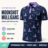 Polos de golf personnalisés par sublimation, imprimé astronaute, performance en micro-mesh, séchage rapide, extensibles, uniforme pour événements d'équipe, fabricant OEM, tailles S-4XL
